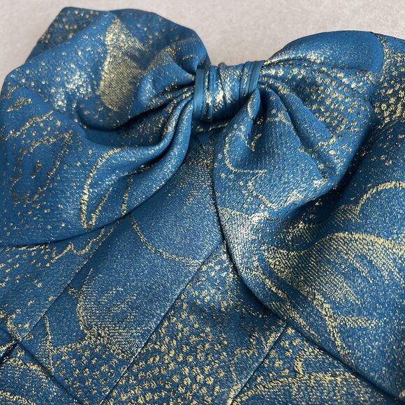 Rebecca Taylor Metallic Bow Party Dress ASO Taylor Swift - Picture 7 of 10